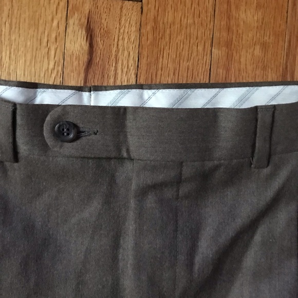 Jack Victor Men's Pleated Dress Pants Super 120s Italian Wool Taupe 36x29 - Picture 6 of 12